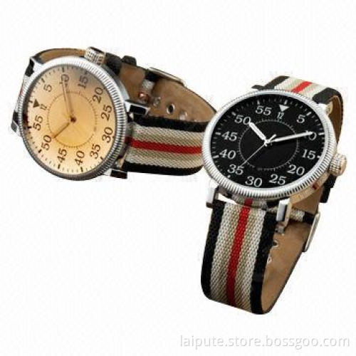 Fabric/Fashionable Nylon Wrist Watches, Customized Colors and Logos Welcomed